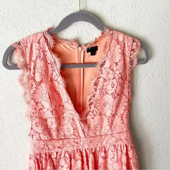 NBD Revolve Joanna Coral Peach Lace Mini Cocktail Dress M Romcomcore - Picture 3 of 9